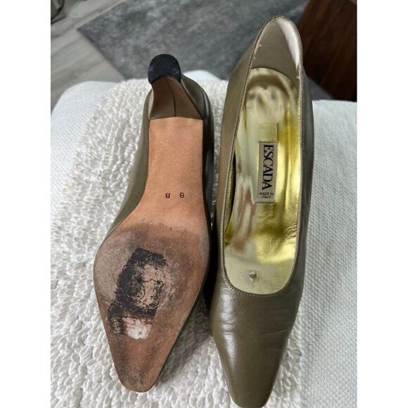 ESCADA Womens 70's Vintage Slip On Block Heel Size 8 - Picture 10 of 10